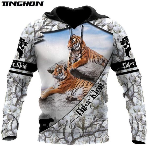 

men's hoodies & sweatshirts autumn fashion beautiful tiger 3d printed mens sweatshirt zip pullover casual harajuku streetwear ws84, Black