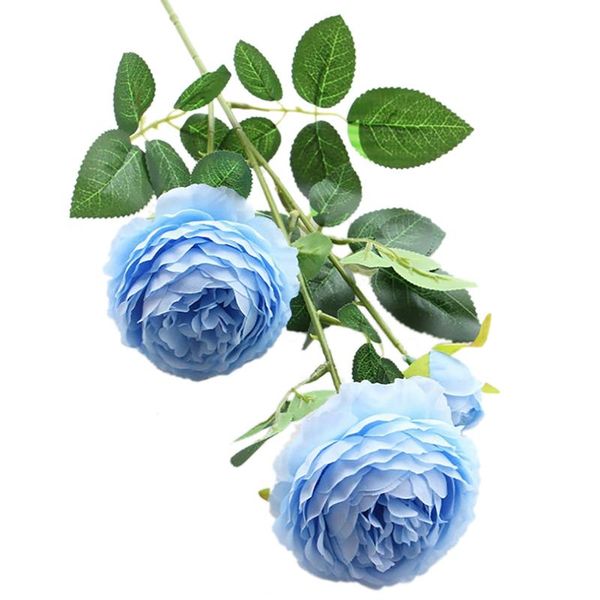 

decorative flowers & wreaths 1 bouquet artificial peony 3 heads silk cloth lifelike fake flower diy home garden decor wedding party decorati