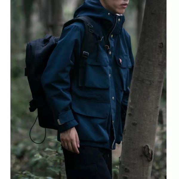 

men's jackets extra-thick jacket, men's, blue coveralls, Black;brown