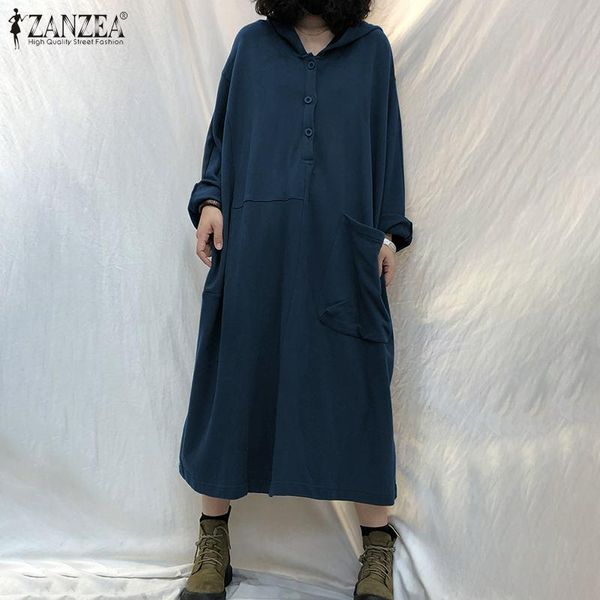

hoodies long maxi robe vintage solid button vestido casual chic loose kaftan womens fashion sweatshirt dress oversize 5xl dresses, Black;gray