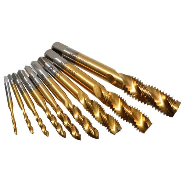 

hand tools 9/6pcs screw thread metric spiral fluted machine pointed tap drill plug bits