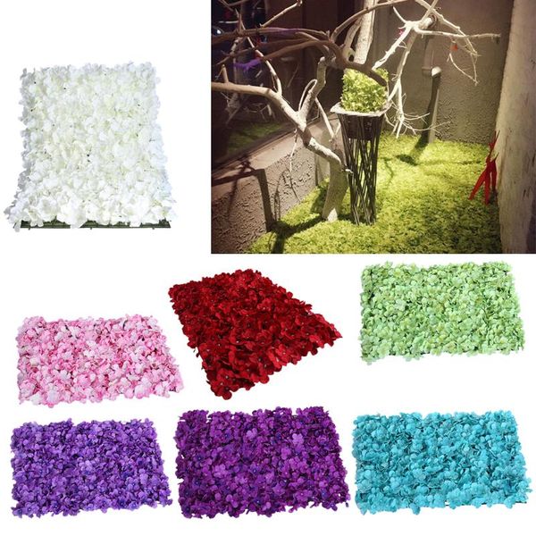 

decorative flowers & wreaths fake flower wall panels artificial hydrangea wedding venue background decoration garden party backdrop decor 60