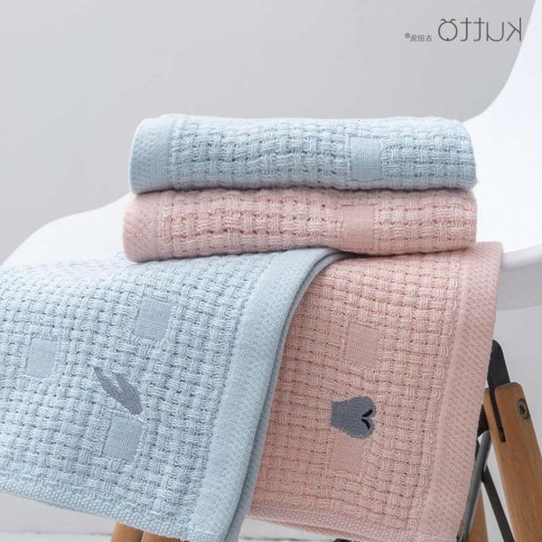 

gutian rabbit honeycomb cotton small square towel handkerchief gift pure face, White