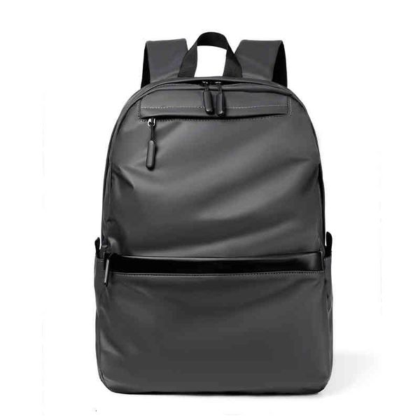 

business backpack men's anti splash simple solid color trip computer trendy college student schoolbag