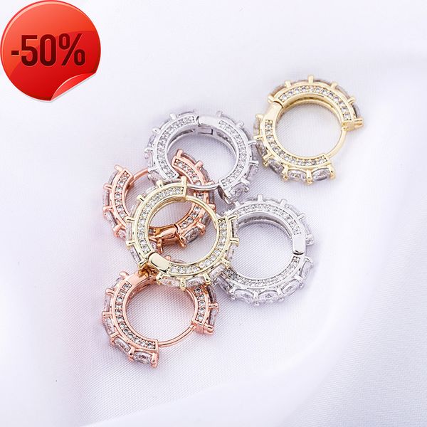 

ins925 silver and gold plated zircon earrings, Golden
