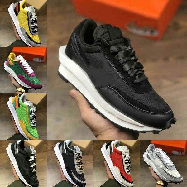 

2021 nlke running shoes dark iris sesame blue void sacais x blue multi waffle ldv vaporwaffle pegasus nylon black white off trainers