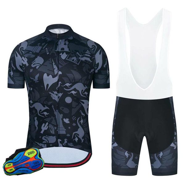 

racing sets cycling jersey 2021 team men set bicycle clothing suit breathable mountain bike clothes sportwears, Black;blue