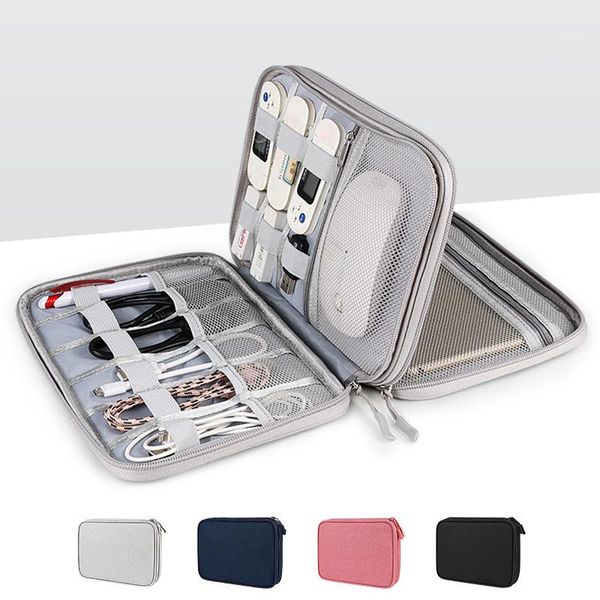 

storage bags cable organizer bag power bank extenal battery charger travel for 7.9 ipad mini case usb flash drive stick hard disk