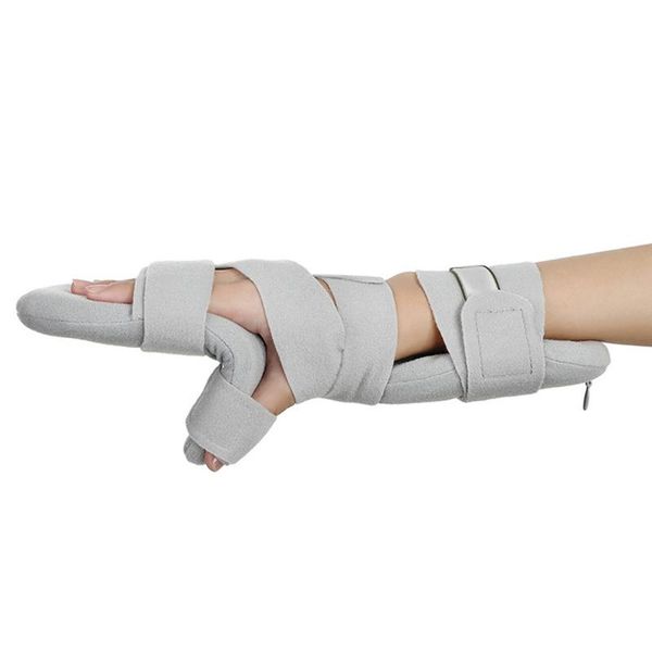 

fixed finger corrector functional fracture rehabilitation hand wrist splint immobilizer adjustable resting support, Black;red