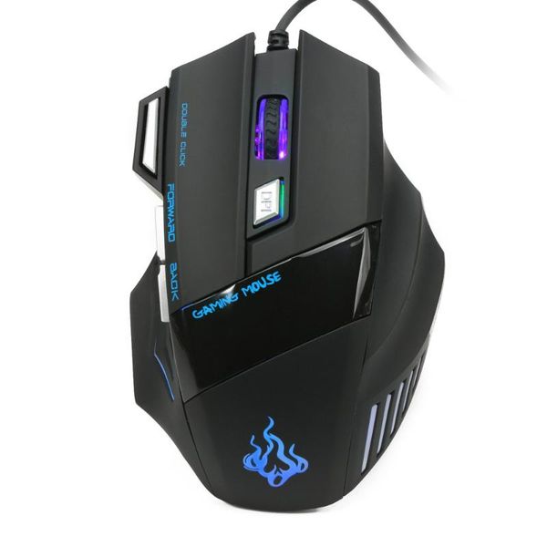 

buttons 5500 dpi wired gaming mouse led optical game mice for pc laprf12 drop