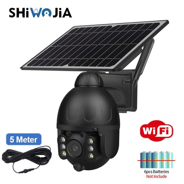 

outdoor solar wifi camera 1080p detachable 9w panel battery security ptz cctv video surveillance ip cameras
