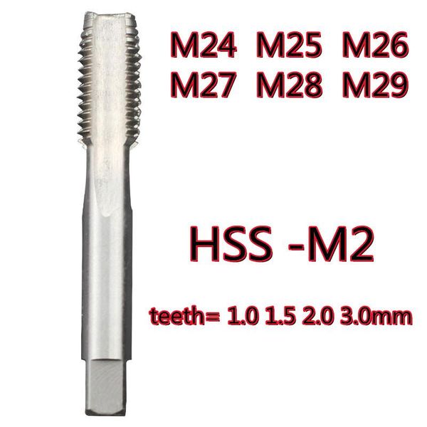 

m24 m25 m26 m27 m28 m29 teeth=1.0 1.5 2.0 3.0mm hss-m2 machine tap processing: steel hand tools