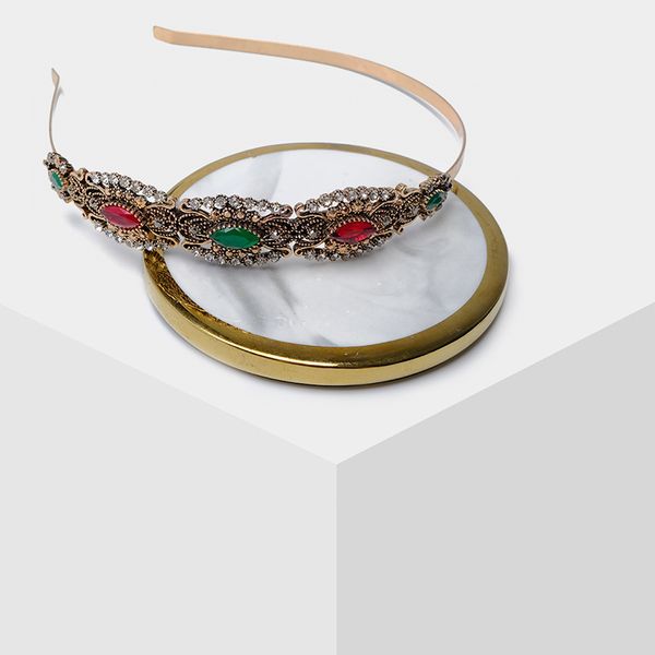 

amorita boutique vintage exquisite court pattern hairbands 210506, Silver