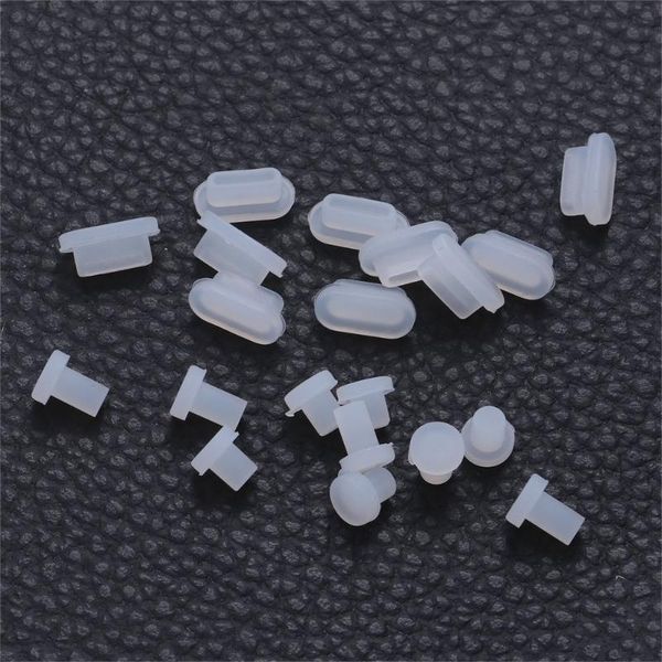 

cell phone anti-dust gadgets 10 pairs 3.5mm earphone jack anti dust plugs and type-c port for phones lappc (transparent)