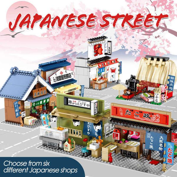 

sembo city street view architecture food shop retail store building blocks house restaurant model bricks gifts toys for children