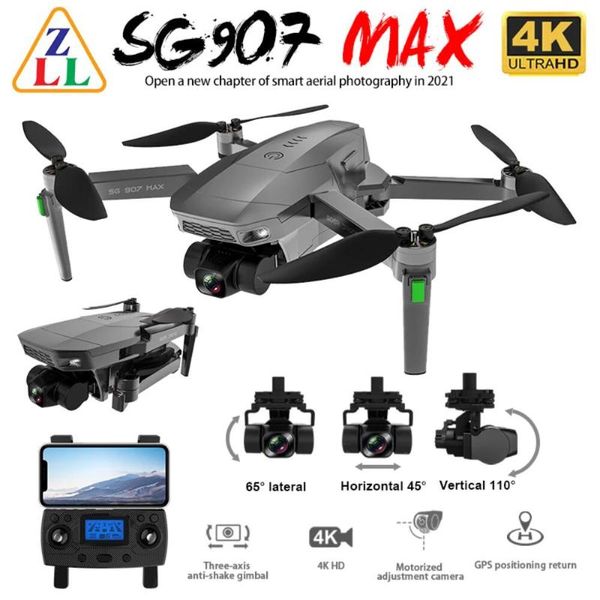 

max/ sg907 pro gps professional drone with 5g wifi eis 4k camera three-axis gimbal brushless rc quadcopter fpv dron drones