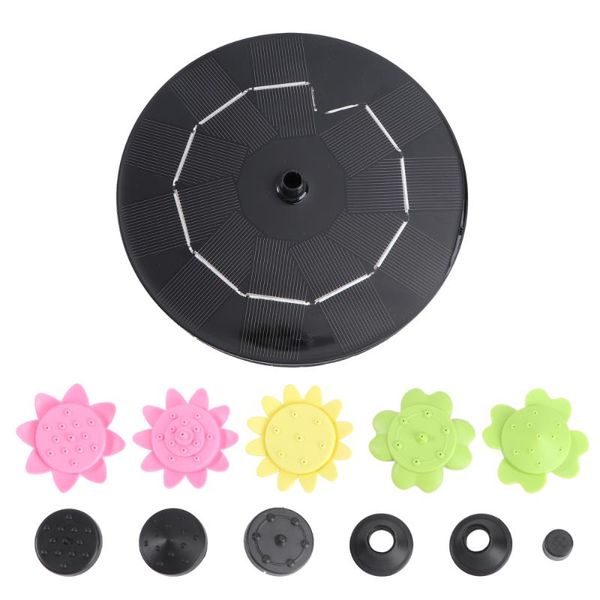 

garden decorations 1 set solar fountain floating pump outdoor water (black)