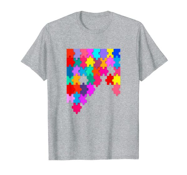 

color puzzles - colored building blocks - theme party t-shirt, White;black
