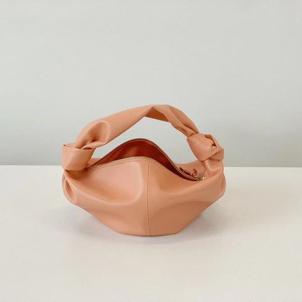 

wholesale 2021 knotted dumpling handbag peach powder fashion versatile soft bag wan woven crossbody bag