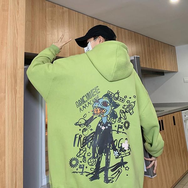

men's hoodies & sweatshirts 2021 men hip hop loose casual streetwear women pullover harajuku hoodie male clothes, Black