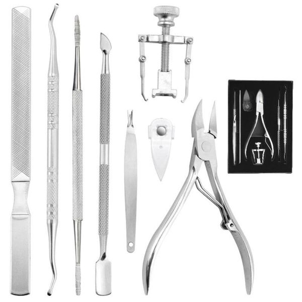 

nail art kits 8pcs corrector stainless steel clippers set file picker pedicure nails kit tools sets manicure