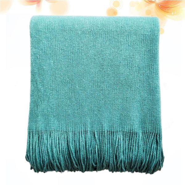 

blankets nordic style knitting blanket stylish color fringed sofa fashion decoration for home el (170x127cm yellow)