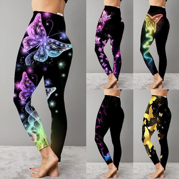 

3d print jeggings fitness workout womens legging gym high waist sport running skinny pants dropshipping, Black