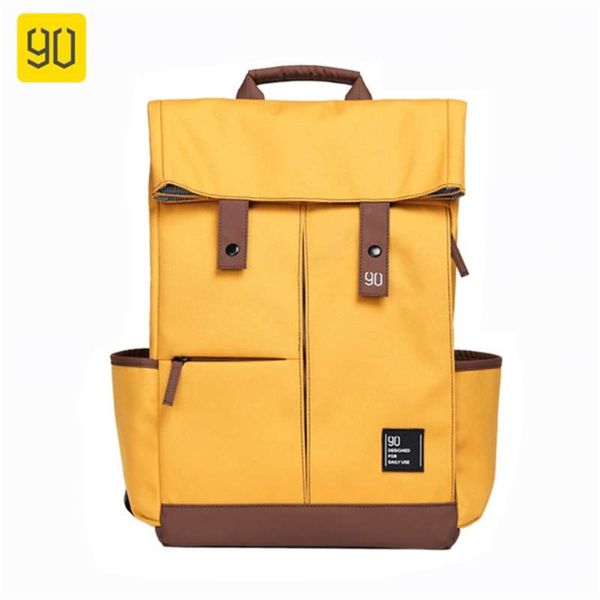 

90fun college lapcasual backpack large capacity ipx4 waterproof knapsack fashion 14/15.6 inch computer school bag 210929