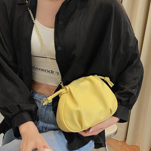 

shoulder bags small drawstring pu leather crossbody for women 2021 ladies black yellow handbags and purses
