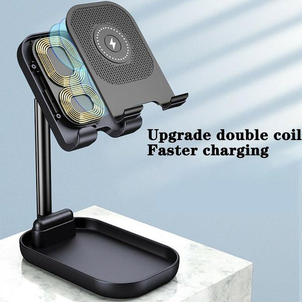 

cell phone mounts & holders folding wireless charger mobile holder portable expansion non-slip silicone pad fku66