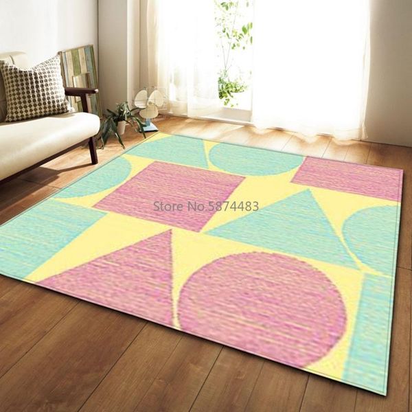 

carpets 3d geometric pattern carpet living room kids home bedroom decoration hallway floor children rugs bedside mat