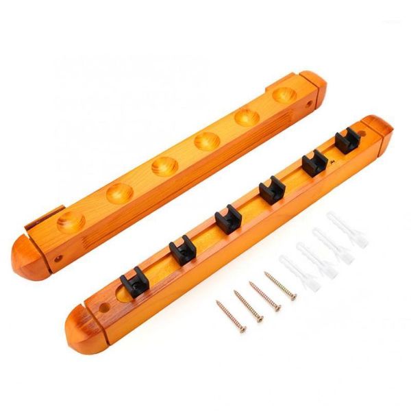 

durable portable wood billiards cue pole wall mounted rack sticks holder organizer carrier accessory for pool complete set of clubs1