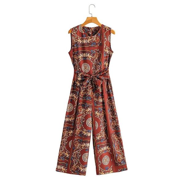 

fashion summer rompers pants women floral print backless outfits wide leg thin section jumpsuit vacation clothing women's jumpsuits &, Black;white