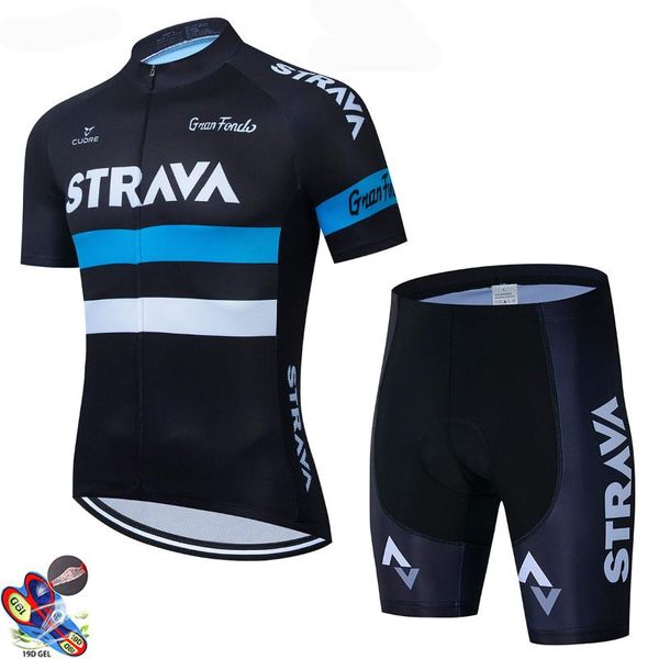 

racing sets summer team cycling jersey set men mtb race short sleeve clothing bike maillot bib shorts quick drying, Black;blue