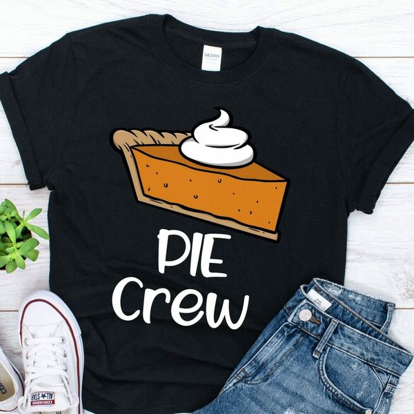 

pumpkin pie crew thanksgiving t-shirt, White;black