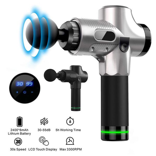 

display muscle massage gun sports electric fascia body relaxation deep neck massager fitness shaping pain relief