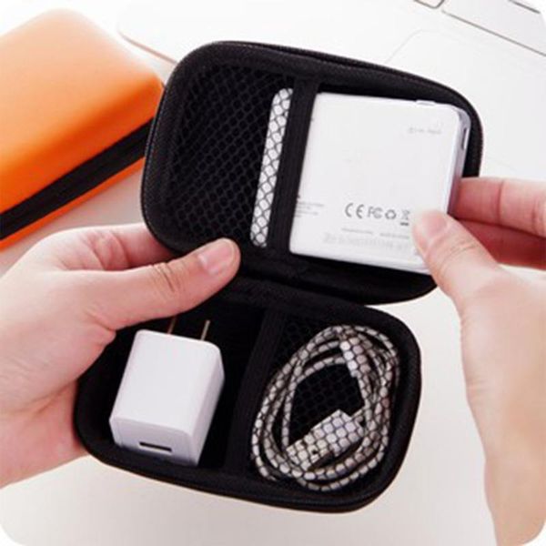 

storage bags replacement pu protective cover hand bag case transport for earphones accessories and usb cable