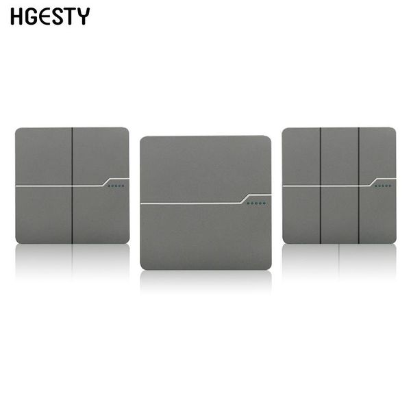 

smart home control 1/2/3 gang 2 way light switch on/off wall interruptor push button gray pc panel rocker with led indicator 16a