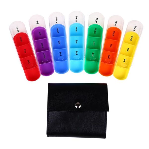 

1pc 28 squares weekly 7 days tablet box holder storage organizer container case cosmetic bags & cases