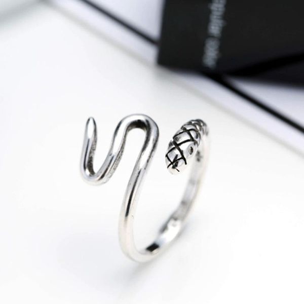 

cluster rings punk hip-hop metal snake ring adjustable silver for nightclub personality fashion jewelry gifts, Golden;silver
