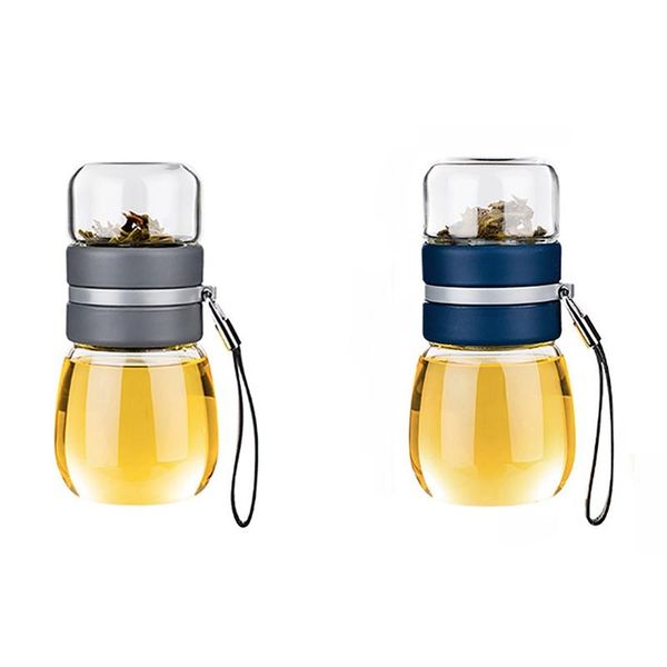 

water bottles 2pcs thermal bottle tea filter with separation strainer infuser thermals mug vacuum business man 450ml,b&a