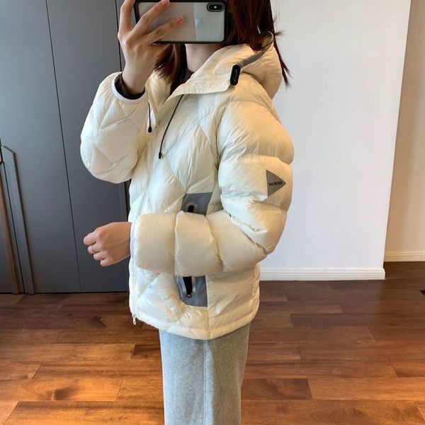 

goose bread suit warm thick 90 white goose waterproof hooded down et couple autumn and winter, Black