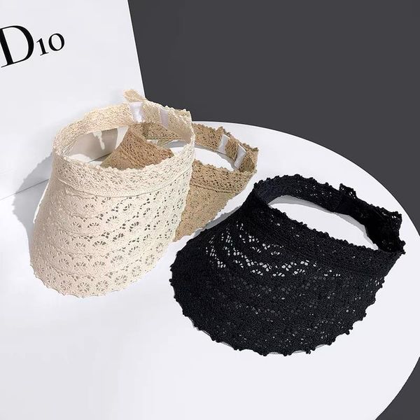 

wide brim hats summer lace sun hat baseball caps women men adjustable visor uv protection empty breathable sunscreen outdoor, Blue;gray