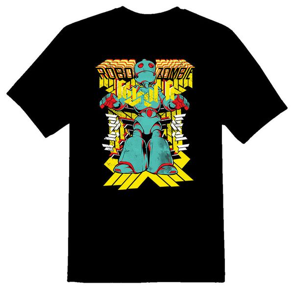 

robo zombie black or white tee, White;black