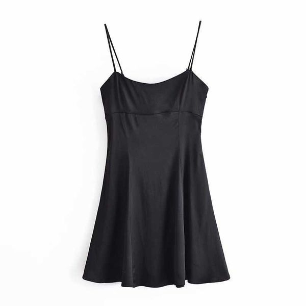 

women sling dress black satin fashion elegant casual chic lady summer woman dresses elastic bust 210709, Black;gray