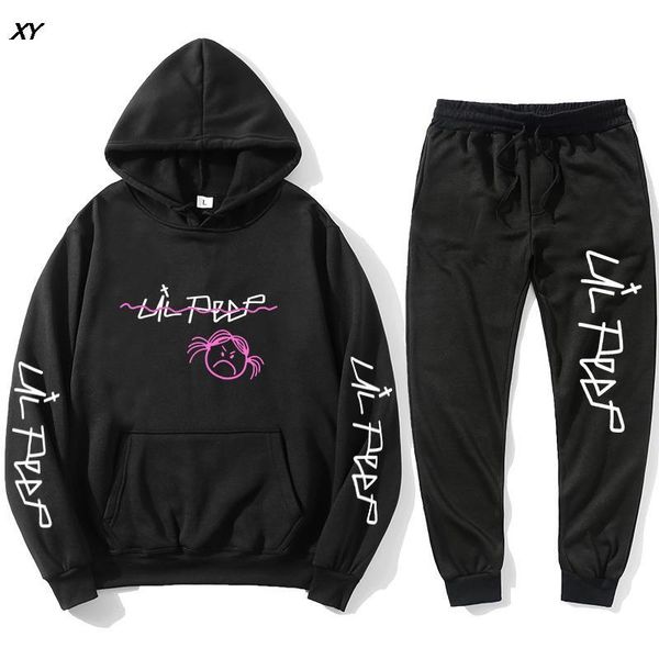 

jogging clothing spring and autumn women's sportswear angry girl two piece hoodie + pants fitness pullover, Black;red