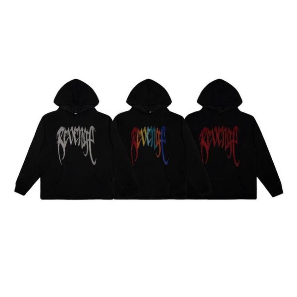 

men's hoodies & sweatshirts diamond revenge hoodie men women xxxtentacion pullover heavy fabric oversized, Black