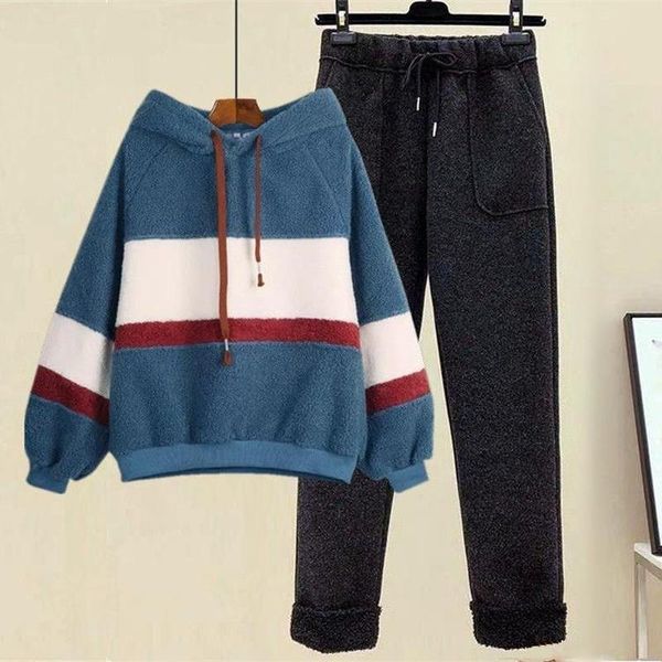 

women's two piece pants tracksuit women 2 set hoodie pullover + sports suit female autumn winter sweatshirt sets sportswear suits x324, White
