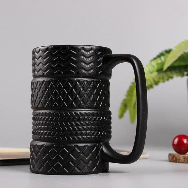 

mugs creative tire cup large capacity ceramic strange mug wheel
