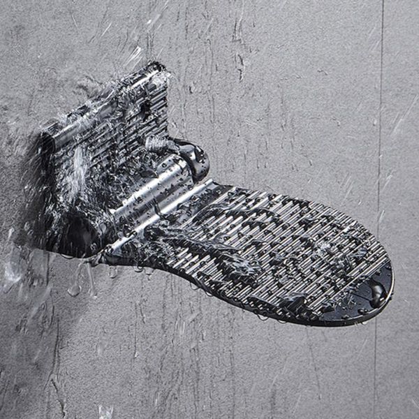 

1pc shower footstool aluminum alloy wall-mounted bathroom non-slip bracket bath mats